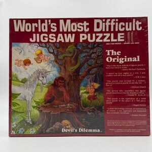 Vintage  1987 World's Most Difficult Jigsaw Puzzle Devil's Dilemma Sealed 500 pc